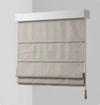 Classic Manual Roman Shades Cordless Child Safe Design for Villa