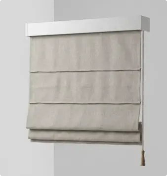 Classic Manual Roman Shades Cordless Child Safe Design for Villa