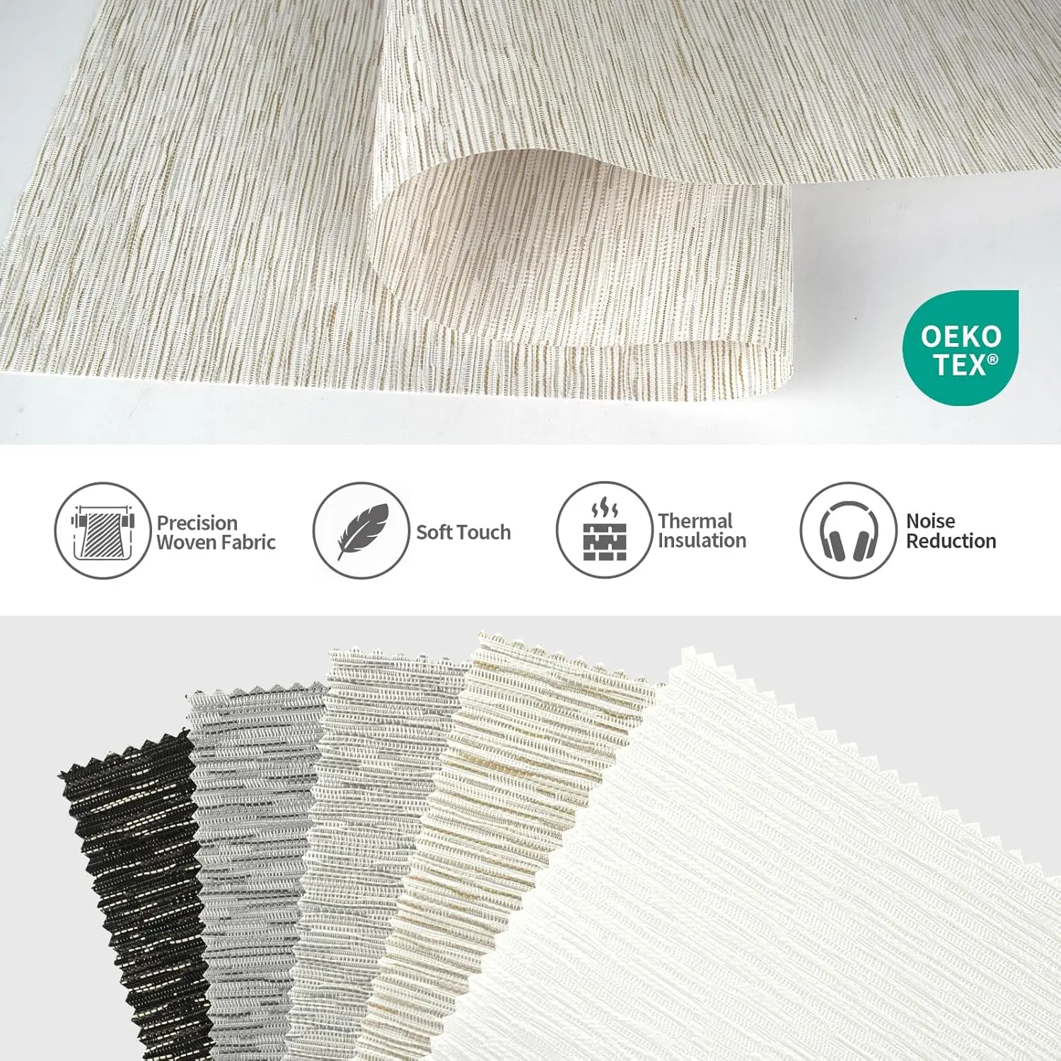 Cordless Light Filtering Roller Shade for Windows - Image 3