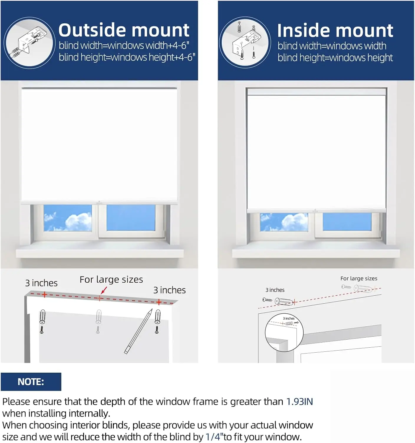 Cordless Light Filtering Roller Shade for Windows - Image 5