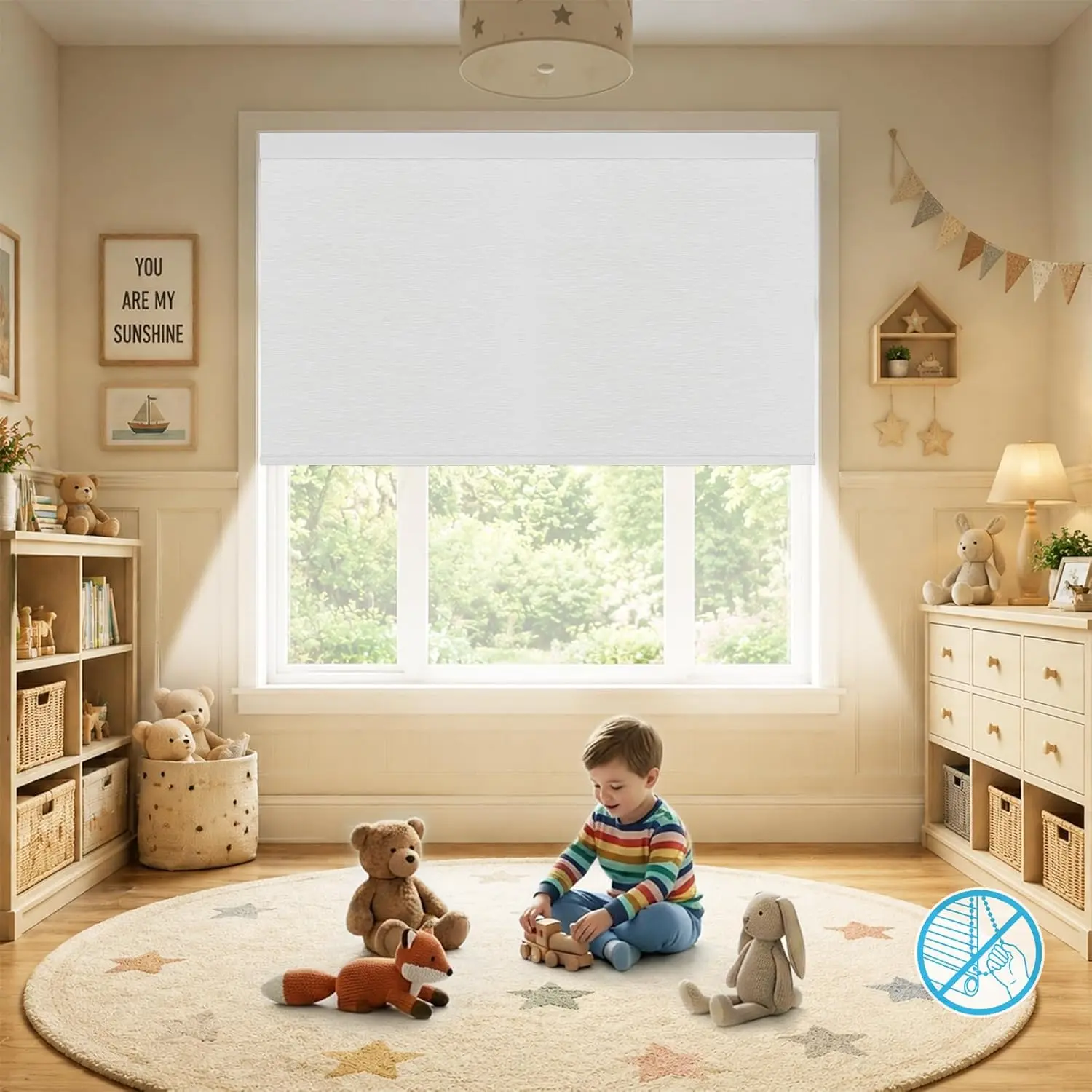 Cordless Blackout Roller Shades Blinds for Indoor Windows Free-Stop Blackout Blinds Window Roller Blinds for Home and Office, Modern Window Blind Color-Matched - Image 4