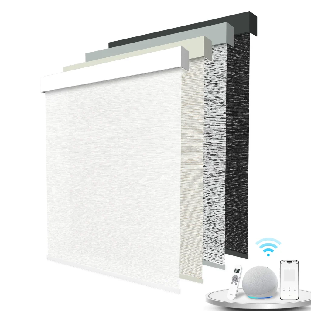 Modern Motorized Roller Blinds Zigbee WiFi App Control for Villa
