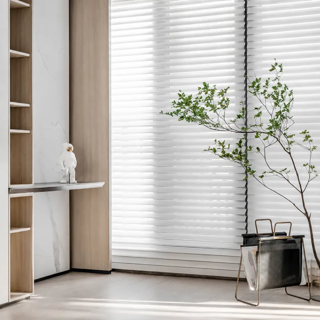 Premium Sheer Horizontal Blinds Light Filtering Design for Living Room