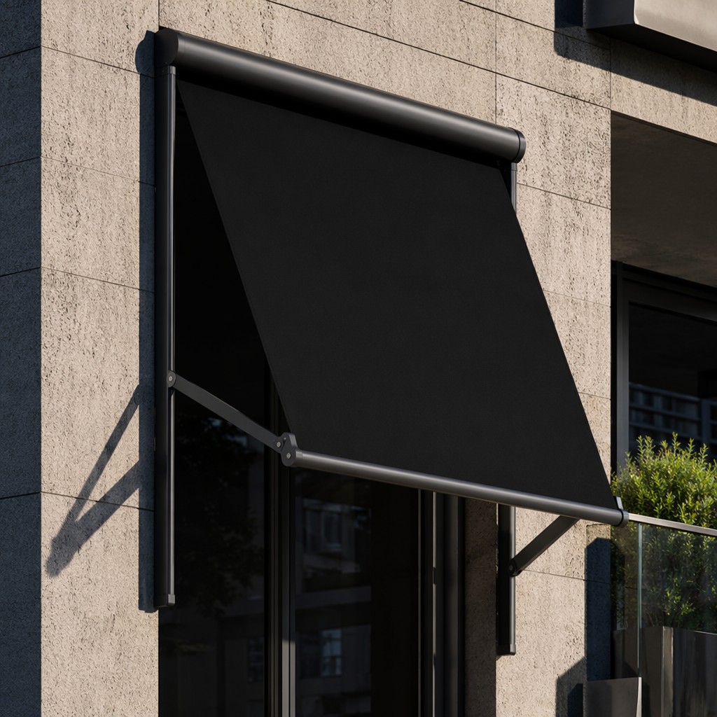 Windproof Durable Swing Arm Outdoor Roller Blind for Villa Facade