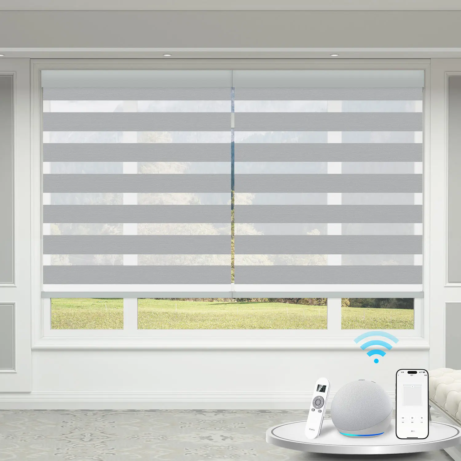 custom motorized zebra roller shades wholesale from China factory
