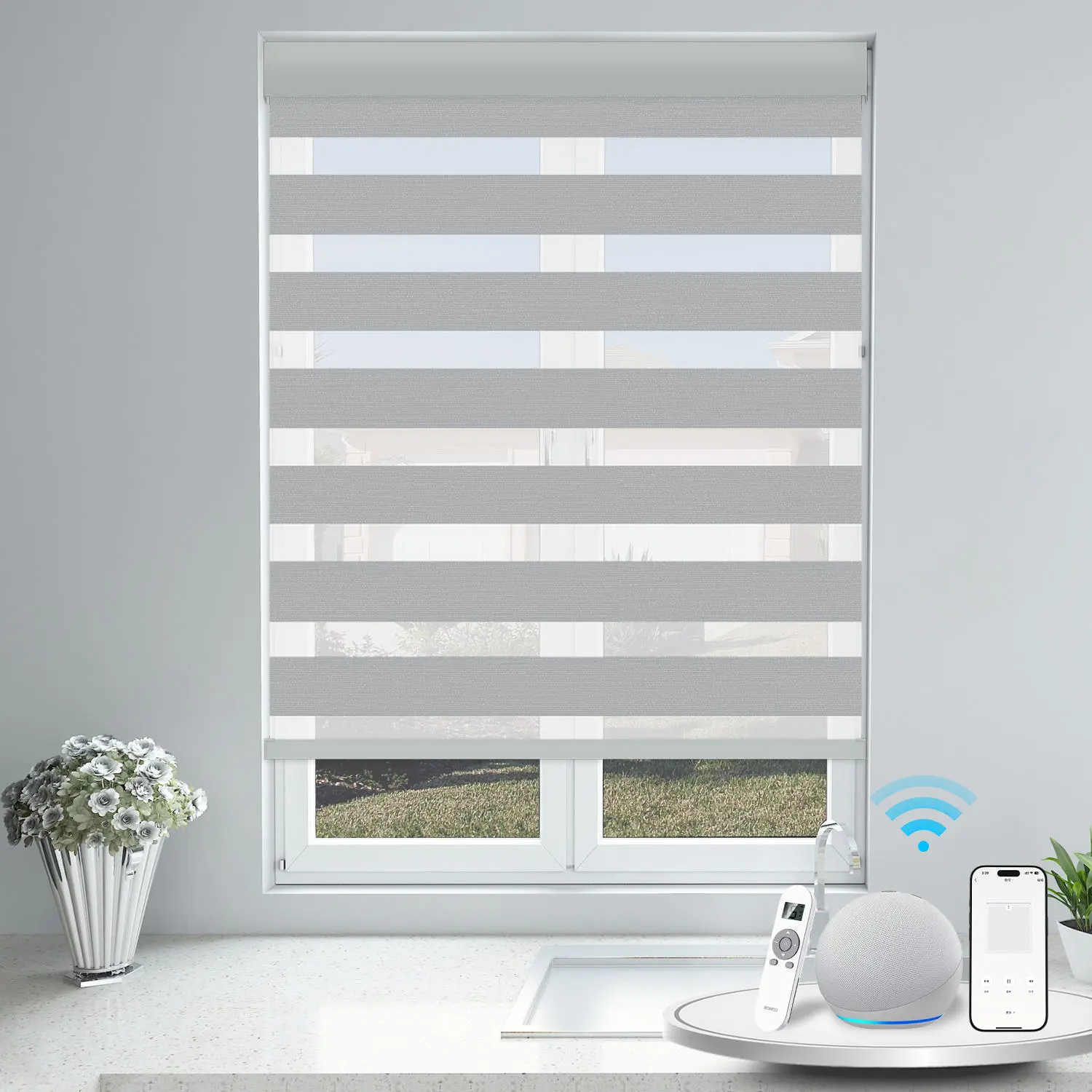 custom motorized zebra roller shades wholesale from China factory